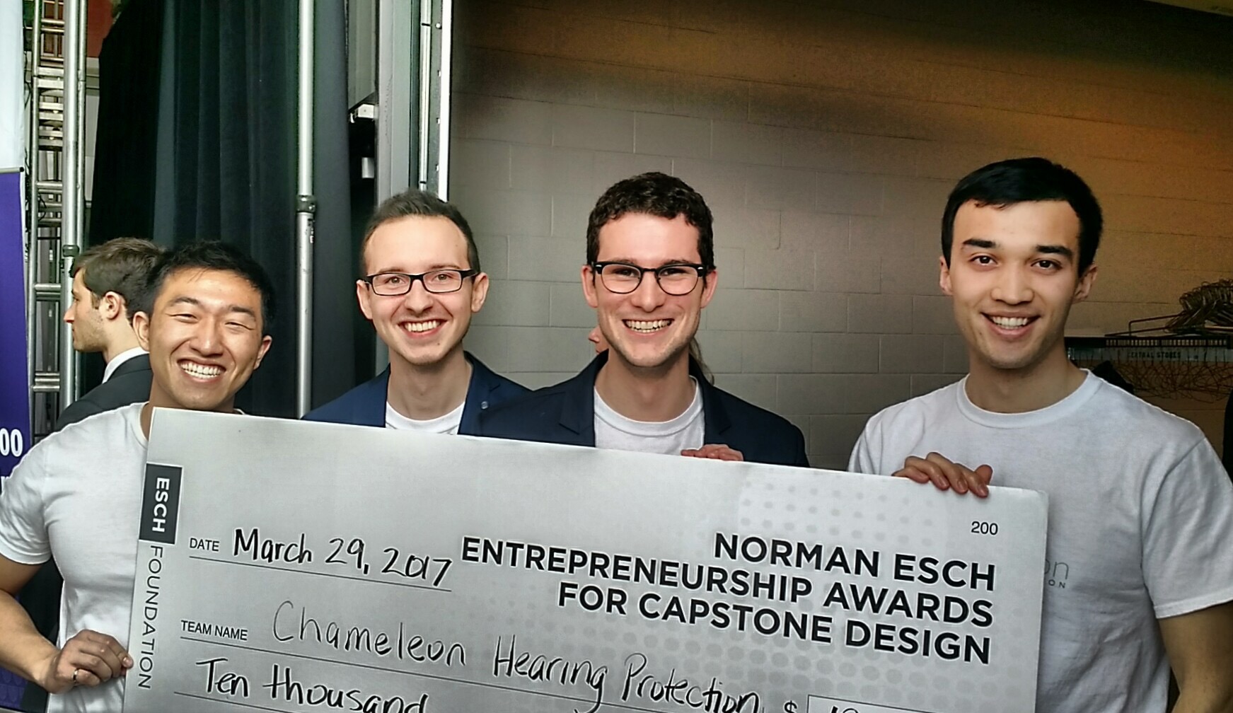 David Lu, Michal Ulman, Adam Thompson and Daniel Schwartz at the Norman Esch competition.